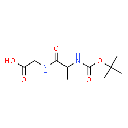 ChemSpider 2D Image | N-(tert-Butoxycarbonyl)alanylglycine | C10H18N2O5