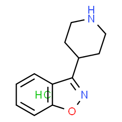ChemSpider 2D Image | 3-(Piperidin-4-yl)benzo[d]isoxazole hydrochloride | C12H15ClN2O