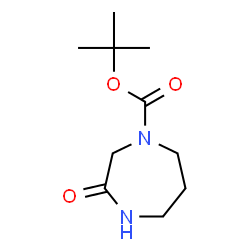 ChemSpider 2D Image | tert-butyl 3-oxo-1,4-diazepane-1-carboxylate | C10H18N2O3