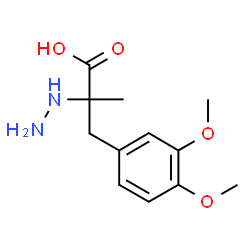 ChemSpider 2D Image | 3-(3,4-Dimethoxyphenyl)-2-hydrazino-2-methylpropanoic acid | C12H18N2O4