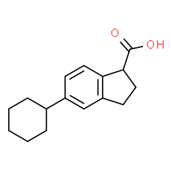 ChemSpider 2D Image | 5-Cyclohexyl-1-indanecarboxylic acid | C16H20O2
