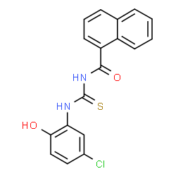 ChemSpider 2D Image | N-[(5-Chloro-2-hydroxyphenyl)carbamothioyl]-1-naphthamide | C18H13ClN2O2S
