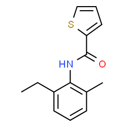 ChemSpider 2D Image | N-(2-Ethyl-6-methylphenyl)-2-thiophenecarboxamide | C14H15NOS