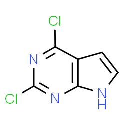 ChemSpider 2D Image | 2,4-Dichloro-7H-pyrrolo[2,3-d]pyrimidine | C6H3Cl2N3