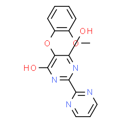 ChemSpider 2D Image | 5-(2-methoxyphenoxy)-[2,2'-bipyrimidine]-4,6-diol | C15H12N4O4