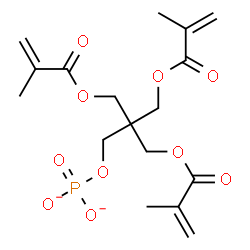 ChemSpider 2D Image | 3-(Methacryloyloxy)-2,2-bis[(methacryloyloxy)methyl]propyl phosphate | C17H23O10P