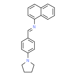 ChemSpider 2D Image | (E)-N-(1-Naphthyl)-1-[4-(1-pyrrolidinyl)phenyl]methanimine | C21H20N2