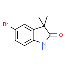 ChemSpider 2D Image | 5-bromo-3,3-dimethylindolin-2-one | C10H10BrNO