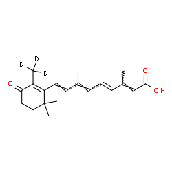 ChemSpider 2D Image | 4-Oxo(18,18,18-~2~H_3_)retinoic acid | C20H23D3O3