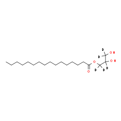 ChemSpider 2D Image | 2,3-Dihydroxy(~2~H_5_)propyl palmitate | C19H33D5O4