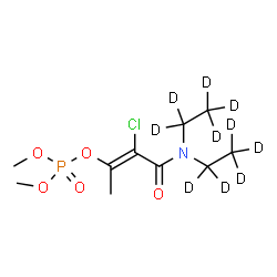 ChemSpider 2D Image | (2Z)-4-{Bis[(~2~H_5_)ethyl]amino}-3-chloro-4-oxo-2-buten-2-yl dimethyl phosphate | C10H9D10ClNO5P