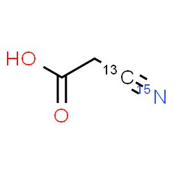 ChemSpider 2D Image | (~13~C,~15~N)Cyanoacetic acid | C213CH315NO2