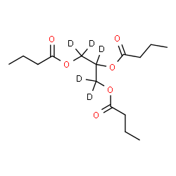 ChemSpider 2D Image | (~2~H_5_)-1,2,3-Propanetriyl tributanoate | C15H21D5O6