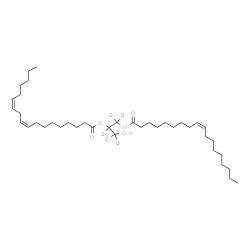 ChemSpider 2D Image | 1-Hydroxy-3-[(9Z)-9-octadecenoyloxy](~2~H_5_)-2-propanyl (9Z,12Z)-9,12-octadecadienoate | C39H65D5O5
