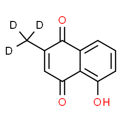 ChemSpider 2D Image | 5-Hydroxy-2-(~2~H_3_)methyl-1,4-naphthoquinone | C11H5D3O3