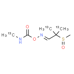 ChemSpider 2D Image | (5E)-7,7-Bis[(~13~C)methyl](1-~13~C)-4-oxa-8-thia-2,5-diazanon-5-en-3-one 8-oxide | C413C3H14N2O3S