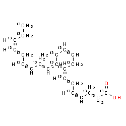 ChemSpider 2D Image | (4Z,7Z,10Z,13Z,16Z,19Z)-(~13~C_22_)-4,7,10,13,16,19-Docosahexaenoic acid | 13C22H32O2