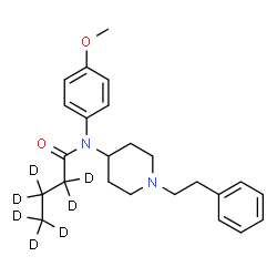 ChemSpider 2D Image | N-(4-Methoxyphenyl)-N-[1-(2-phenylethyl)-4-piperidinyl](~2~H_7_)butanamide | C24H25D7N2O2