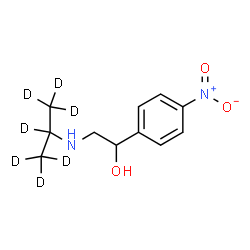 ChemSpider 2D Image | 1-(4-Nitrophenyl)-2-[(~2~H_7_)-2-propanylamino]ethanol | C11H9D7N2O3