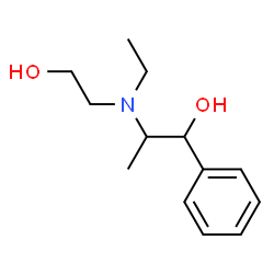 ChemSpider 2D Image | 2-[Ethyl(2-hydroxyethyl)amino]-1-phenyl-1-propanol | C13H21NO2