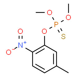 ChemSpider 2D Image | O,O-Dimethyl O-(5-methyl-2-nitrophenyl) phosphorothioate | C9H12NO5PS