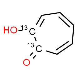 ChemSpider 2D Image | 2-Hydroxy(1,2-~13~C_2_)-2,4,6-cycloheptatrien-1-one | C513C2H6O2