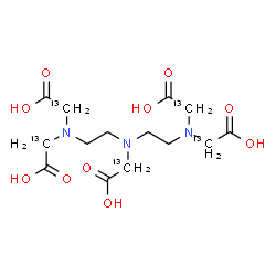ChemSpider 2D Image | N,N-Bis(2-{bis[carboxy(~13~C)methyl]amino}ethyl)(2-~13~C)glycine | C913C5H23N3O10