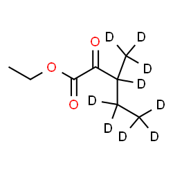 ChemSpider 2D Image | Ethyl 3-(~2~H_3_)methyl-2-oxo(~2~H_6_)pentanoate | C8H5D9O3