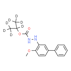 ChemSpider 2D Image | (~2~H_7_)-2-Propanyl 2-(4-methoxy-3-biphenylyl)hydrazinecarboxylate | C17H13D7N2O3