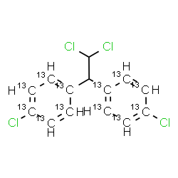 ChemSpider 2D Image | 1,1'-(2,2-Dichloro-1,1-ethanediyl)bis[4-chloro(~13~C_6_)benzene] | C213C12H10Cl4