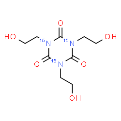 ChemSpider 2D Image | 1,3,5-Tris(2-hydroxyethyl)(~15~N_3_)-1,3,5-triazinane-2,4,6-trione | C9H1515N3O6