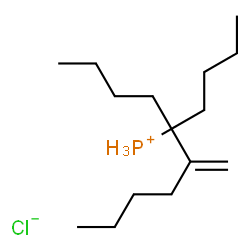 ChemSpider 2D Image | (5-Butyl-6-methylene-5-decanyl)phosphonium chloride | C15H32ClP