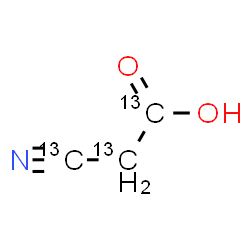 ChemSpider 2D Image | (~13~C)Cyano(~13~C_2_)acetic acid | 13C3H3NO2
