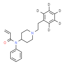ChemSpider 2D Image | N-Phenyl-N-{1-[2-(~2~H_5_)phenylethyl]-4-piperidinyl}acrylamide | C22H21D5N2O