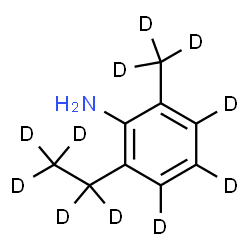 ChemSpider 2D Image | 2-(~2~H_5_)Ethyl-6-(~2~H_3_)methyl(~2~H_3_)aniline | C9H2D11N