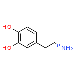 ChemSpider 2D Image | 4-[2-(~15~N)Aminoethyl]-1,2-benzenediol | C8H1115NO2