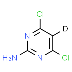 ChemSpider 2D Image | 4,6-Dichloro-2-(~2~H)pyrimidinamine | C4H2DCl2N3