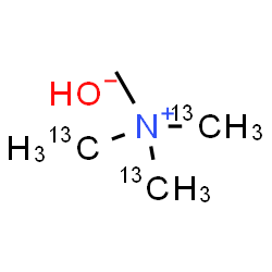 ChemSpider 2D Image | N-Methyl-N,N-bis[(~13~C)methyl](~13~C)methanaminium hydroxide | C13C3H13NO