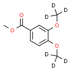ChemSpider 2D Image | Methyl 3,4-bis[(~2~H_3_)methyloxy]benzoate | C10H6D6O4