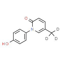 ChemSpider 2D Image | 1-(4-Hydroxyphenyl)-5-(~2~H_3_)methyl-2(1H)-pyridinone | C12H8D3NO2