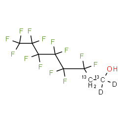 ChemSpider 2D Image | 3,3,4,4,5,5,6,6,7,7,8,8,8-Tridecafluoro-1-(1,2-~13~C_2_,1,1-~2~H_2_)octanol | C613C2H3D2F13O