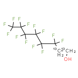 ChemSpider 2D Image | 3,3,4,4,5,5,6,6,7,7,8,8,8-Tridecafluoro-1-(1,2-~13~C_2_)octanol | C613C2H5F13O