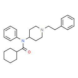 ChemSpider 2D Image | N-Phenyl-N-[1-(2-phenylethyl)-4-piperidinyl]cyclohexanecarboxamide | C26H34N2O