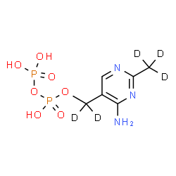 ChemSpider 2D Image | [4-Amino-2-(~2~H_3_)methyl-5-pyrimidinyl](~2~H_2_)methyl trihydrogen diphosphate | C6H6D5N3O7P2