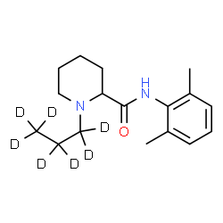 ChemSpider 2D Image | N-(2,6-Dimethylphenyl)-1-(~2~H_7_)propyl-2-piperidinecarboxamide | C17H19D7N2O