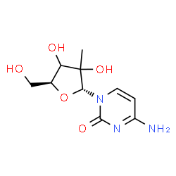 ChemSpider 2D Image | 4-Amino-1-(2-C-methyl-alpha-L-glycero-pentofuranosyl)-2(1H)-pyrimidinone | C10H15N3O5