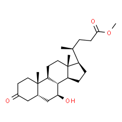 ChemSpider 2D Image | Methyl (5beta,7beta,20S)-7-hydroxy-3-oxocholan-24-oate | C25H40O4