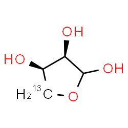ChemSpider 2D Image | (3R,4R)-(5-~13~C)Tetrahydro-2,3,4-furantriol | C313CH8O4