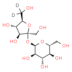 ChemSpider 2D Image | beta-D-(C~6~,C~6~-~2~H_2_)Fructofuranosyl alpha-D-glucopyranoside | C12H20D2O11
