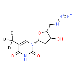 ChemSpider 2D Image | 5'-Azido-5'-deoxy(~2~H_3_)thymidine | C10H10D3N5O4